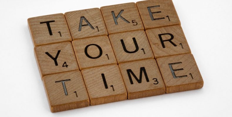 scrabble, scrabble pieces, lettering, letters, wood, scrabble tiles, white background, words, quote, letters, type, typography, design, layout, focus, bokeh, blur, photography, images, image, slow down, don't rush, less haste more speed, rush, panic, do not panic, relax, breathe, concentrate,